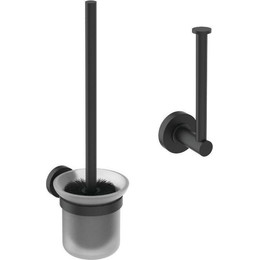 Набор аксессуаров для ванной комнаты Ideal Standard Silk Black IOM BL001XG, черный матовый - фото 
