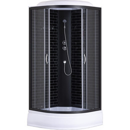 Душевая кабина Loranto 90х90 см CS-6690-25GB 90, черный/серое - фото 