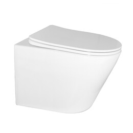 Унитаз подвесной безободковый Azario Teramo AZ-0053 SP с крышкой микролифт, Цвет производителя: белый - фото 