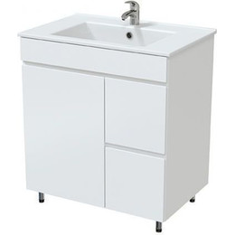 Тумба напольная с раковиной Mirsant Next 70 см, белый - фото 