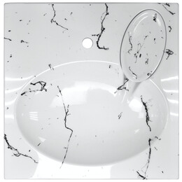 Раковина над стиральной машиной Azario Carmen 60 см CS00078503, белый мрамор - фото 