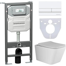Инсталляция с подвесным унитазом Ceramicanova Metric Rimless CN3007_1002W_1000 - фото 