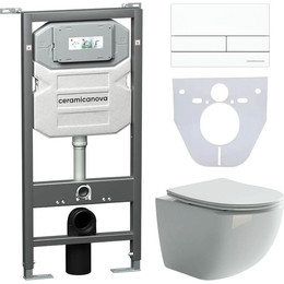 Инсталляция с подвесным унитазом Ceramicanova Forma Rimless CN3009_1002W_1000 - фото 