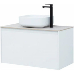 Тумба подвесная со столешницей Aquanet Nova Lite 90 см 242257 (1 ящик) белый, Цвет фасада: белый - фото 