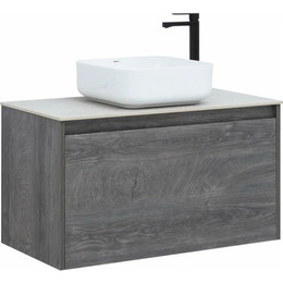 Тумба подвесная со столешницей Aquanet Nova Lite 90 см 242269 (1 ящик) дуб рошелье, Цвет фасада: дуб рошелье - фото 
