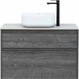 Тумба подвесная со столешницей Aquanet Nova Lite 90 см 242267 (2 ящика) дуб рошелье, Цвет фасада: дуб рошелье - фото 