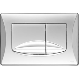 Кнопка смыва Oli River Dual (механическая) 638506, хром матовый - фото 