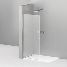 Душевая перегородка Cezares 90 см LIBERTA-L-1-90-120-C-Cr (подрезаемый кронштейн, стекло 8 мм) хром/прозрачное - фото 