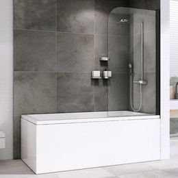 Шторка для ванны Abber Ewiges Wasser 80 см AG52080B, черный/прозрачное - фото 