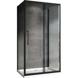 Душевое ограждение Abber Schwarzer Diamant 100х90 см AG30100BH-S90B-S90B, черный/прозрачное - фото 