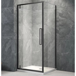 Душевое ограждение Veconi Rovigo 70x100 см RV033B-70100-01-C7, чёрный/прозрачное - фото 