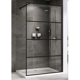 Душевая перегородка Abber Immer Offen 120 см AG65120B, черный/прозрачное - фото 
