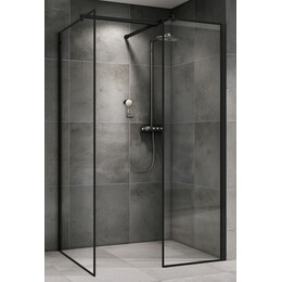 Душевое ограждение Abber Immer Offen 120х90 см AG67129B, черный/прозрачное - фото 
