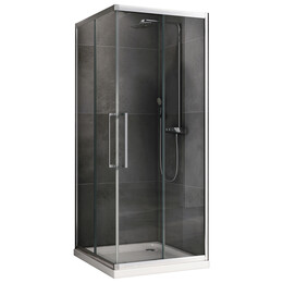 Душевое ограждение Abber Schwarzer Diamant 80х80 см AG02080H, хром/прозрачное - фото 