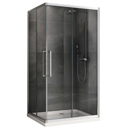 Душевое ограждение Abber Schwarzer Diamant 120х90 см AG02129H, хром/прозрачное - фото 