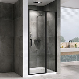 Душевая дверь Abber Sonnenstrand 110 см AG04110BS, черный/прозрачное - фото 