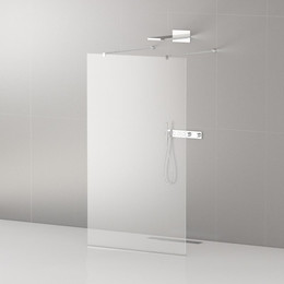 Душевая перегородка Cezares 120 см LIBERTA-L-2-120-120-C-Cr (подрезаемые кронштейны, стекло 8 мм) хром/прозрачное - фото 