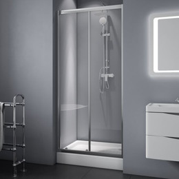 Душевая дверь BelBagno 140 см DUE-BF-1-140-C-Cr, хром/прозрачное - фото 