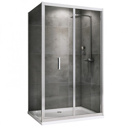 Душевое ограждение Abber Sonnenstrand 110х100 см AG07110-S100, хром/прозрачное - фото 