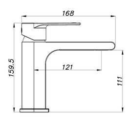 Смеситель для раковины Azario Delano AZ-158445224, черный, Цвет производителя: чёрный - фото 