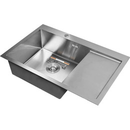 Кухонная мойка Gerhans K37851-L 1 мм, нержавеющая сталь L, Цвет производителя: нержавеющая сталь - фото 