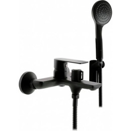 Смеситель для ванны Mixxus Premium Alex MP0177 с душевым гарнитуром, черный - фото 