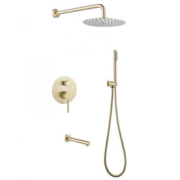 Душевая система для ванны Abber Emotion AF8817G, золото матовое - фото 