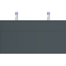 Тумба подвесная с раковиной Am.Pm Inspire 2.0 120 см M50AFHX1203GM, графит матовый - фото 