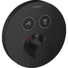 Термостат для душа Hansgrohe ShowerSelect S 15743670, черный матовый - фото 