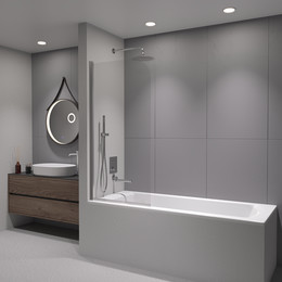 Шторка для ванны RGW SC-109 80 см 411110908-11, хром/прозрачное - фото 