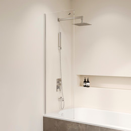 Шторка для ванны RGW SC-056-8 30 см 35110562830-11 (стекло 8 мм) хром/прозрачное - фото 