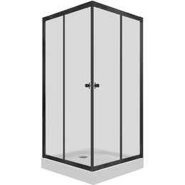 Душевое ограждение Triton Вента 100x100 см, чёрный/прозрачное - фото 
