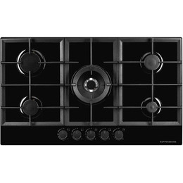 Газовая варочная поверхность Kuppersberg FG 95 B (чёрное стекло) - фото 