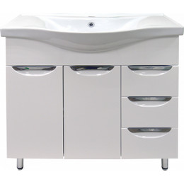 Тумба напольная с раковиной Стиль 80/3 см, белый - фото 