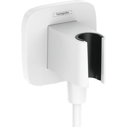 Шланговое подсоединение с держателем Hansgrohe FixFit Porter Q 26887700, белый матовый - фото 
