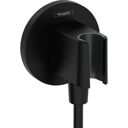 Шланговое подсоединение с держателем Hansgrohe FixFit Porter S 26888670, черный матовый - фото 