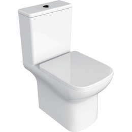 Унитаз-компакт безободковый Azario Alba AZ-8323 с крышкой дюропласт - фото 