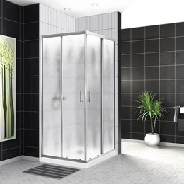 Душевое ограждение BelBagno 90х90 см UNO-195-A-2-90-CH-CR, хром/шиншилла - фото 