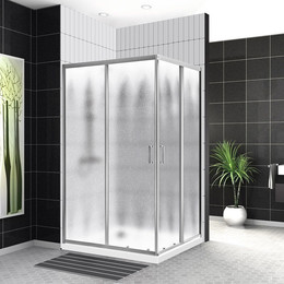 Душевое ограждение BelBagno 120x100 см UNO-195-AH-2-120/100-CH-CR, хром/шиншилла - фото 