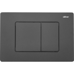 Кнопка смыва Abber AC0120MB, черный матовый - фото 