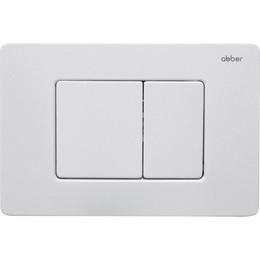 Кнопка смыва Abber AC0120MW, белый матовый - фото 