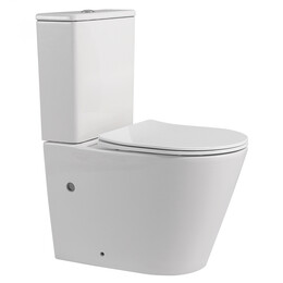 Унитаз-компакт безободковый Abber Bequem AC1112 с крышкой микролифт, Цвет производителя: белый - фото 