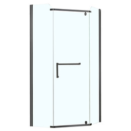 Душевое ограждение Azario Edmonton 90х90 см AZ-NNC3231-1 900 BLACK (стекло 8 мм) черный/прозрачное - фото 