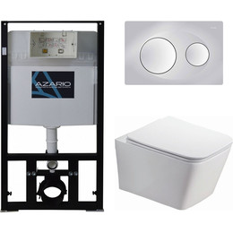 Инсталляция с подвесным безободковым унитазом Azario Nova AZ-8010-1000+AZ-8200-0011+AZ-2216 SP - фото 