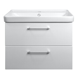 Тумба подвесная с раковиной Azario Ника 80 см CS00080145, белый матовый - фото 