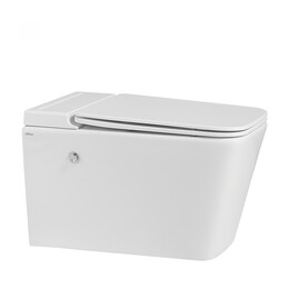 Унитаз подвесной безободковый импульсный Abber Rechteck AC1202P с крышкой микролифт - фото 