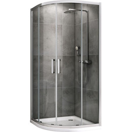 Душевое ограждение Abber Schwarzer Diamant 80x80 см AG01080, хром/прозрачное - фото 