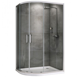 Душевое ограждение Abber Schwarzer Diamant 100x90 см AG01190, хром/прозрачное - фото 