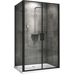 Душевое ограждение Abber Sonnenstrand 100x85 см AG04100BC-S85B, чёрный/прозрачное - фото 