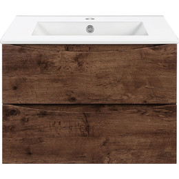Тумба подвесная с раковиной Vincea Mia 60 см VMC-2MC600RW, тёмное дерево - фото 